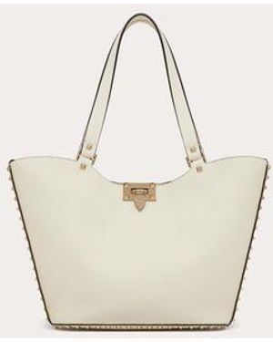 Small rockstud grainy calfskin shopper new arrivals