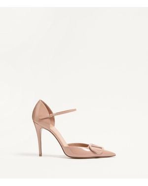 Valentino Garavani Vlogo Signature D'Orsay Patent Leather Court Shoes 100Mm 35.5 - White