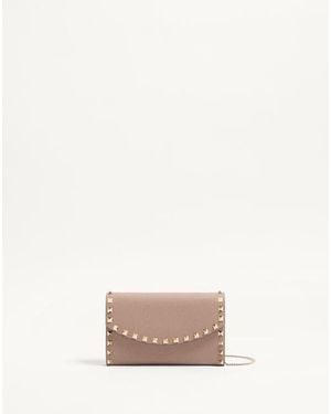 Valentino Garavani Rockstud Wallet With Chain - Pink
