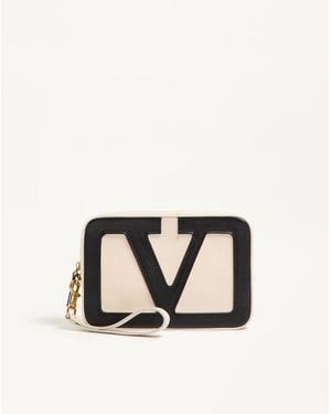 Valentino Garavani Viva Superstar Nappa Pouch - Natural