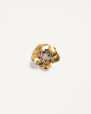 Valentino Garavani Fleur Lumineuse Brooch - White