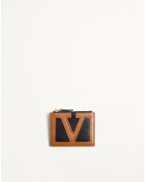 Valentino Garavani Viva Superstar Nappa Leather Cardholder - Natural