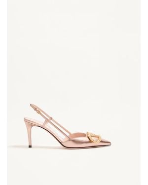Valentino Garavani Vlogo Signature Slingback Pump - Natural