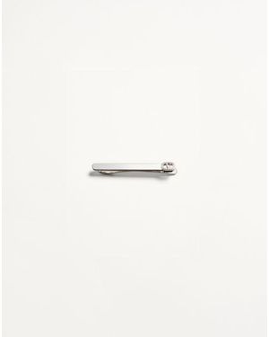 Valentino Garavani Pince À Cravate Vlogo Signature En Métal Homme - Neutre