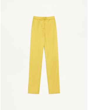 Valentino Double Duchesse Stretch Pants - Yellow