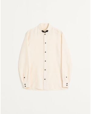 Valentino Silk Shantung Shirt With Toggle 44 - Natural