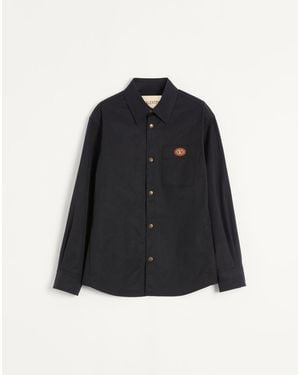 Valentino Nylon Shirt Jacket With Patch Vlogo - Blue