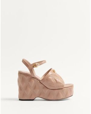 Valentino Garavani Quiltie Wedge Sandal 67 - Pink