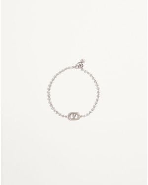 Valentino Garavani Bracelet Ovalette En Métal Homme - Neutre