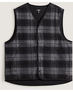 Vans Plaid Homecoming Vest Asphalt - Black