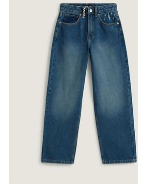 Vans Pantalones Bordados Sirelle, Mujer, Talla - Azul