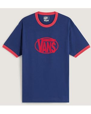 Vans Ringer-T-Shirt Mit Logo - Blau