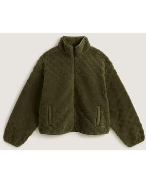 Vans Queens High Pile Jacket Mossy - Green