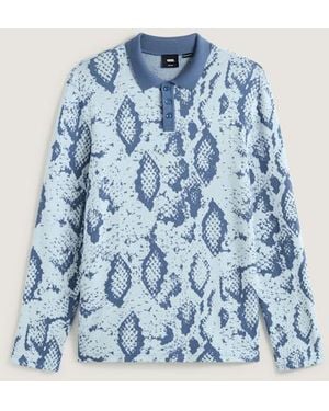 Vans Raw Instinct Long Sleeve Polo, Herren, Größe - Blau