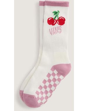 Vans Kids Ticker Crew Socks (1 Pair) Size: Xs ​13-2.5​ - Pink