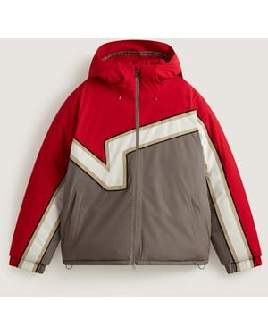 Vans 90's Big Block Hooded Puffer Jacket - Red