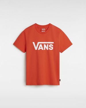 Vans Flying V Crew T-Shirt (Fiesta) Damen, Größe - Rot