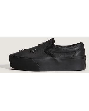 Vans Classic Slip-On Plateauschuhe, Herren, Größe - Schwarz