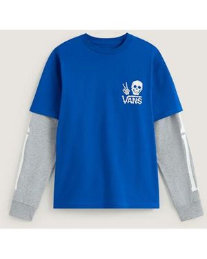 Vans Arm Bones Twofer Tee Voor Kinderen (8-14 Jaar) Grootte - Blauw
