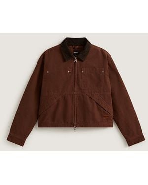 Vans Nicola Cropped Chore Canvas Jacke, Damen, Größe - Braun
