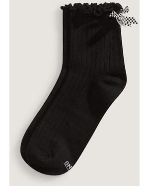 Vans Bow Back Crew Socks (1 Pair) Size: L (8.5-12 - Black
