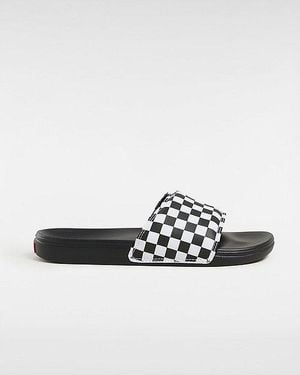 Vans Checkerboard La Costa Slide-On Shoes ((Checkerboard)) - Black