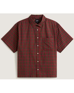 Vans Camisa De Cuadros Larkspur Timber, Hombre, Talla - Rojo