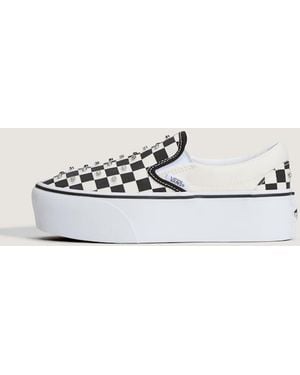 Vans Youth Classic Slip-On Platform Shoes (8-14 Years) - White