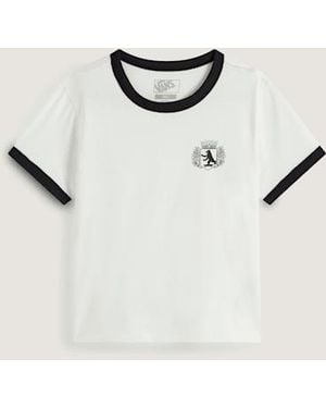 Vans Berlin Crest Ringer T-Shirt, Damen, Größe - Natur
