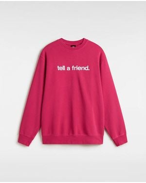 Vans Tell A Friend Crew Sweatshirt Größe - Pink