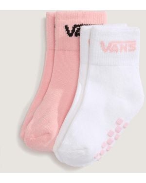Vans Calcetines Altos Classic De Niños (2 Pares) Talla - Rosa