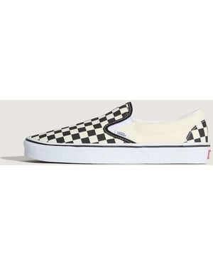 Vans Checkerboard Classic Slip-On Shoes - Metallic