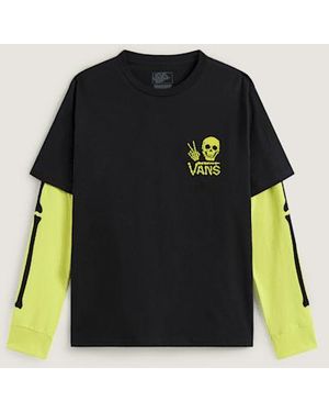 Vans Kids Arm Bones Twofer Shirt (8-14 Years) - Black