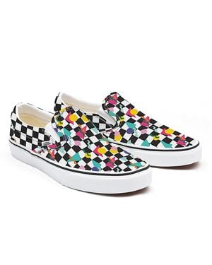 Vans Personalisierbare Geometric Checkerboard Slip-On, Damen, Größe - Weiß