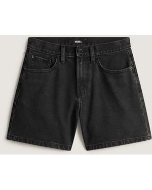 Vans Pantalones Cortos De Talle Medio Check-5, Mujer, Talla - Negro