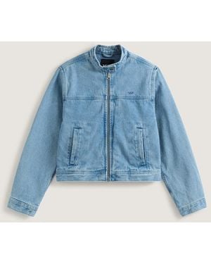 Vans Chaqueta Pomona Station Premium Con Cuello Mao Para Mujer, Mujer, Talla - Azul