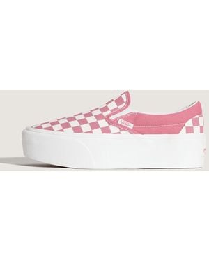 Vans Classic Slip-On Stackform Shoes - Pink