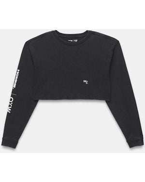 Vans Otw Homme Girls Ls Crop Tshirt Washed - Black