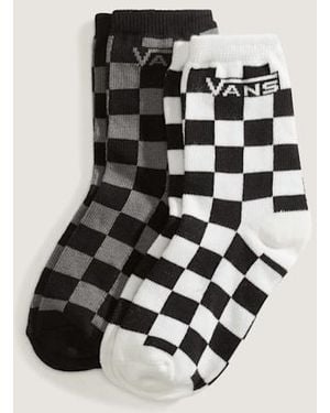 Vans Calcetines Altos Ticker De Niños (2 Pares) Talla - Blanco