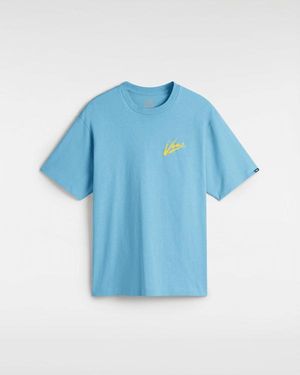 Vans Brush Script T-Shirt, Herren, Größe - Blau