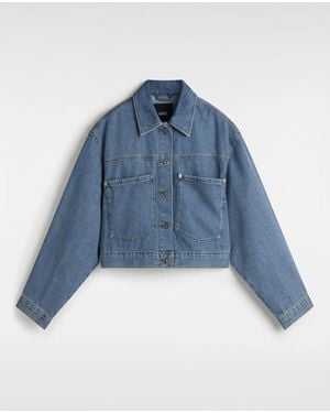 Vans Veste Raynes Denim Crop, Femme, Taille - Bleu