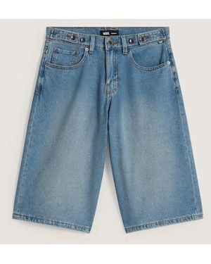 Vans Pantalones Cortos Holgados Con Cintura Ajustada Check-5, Mujer, Talla - Azul
