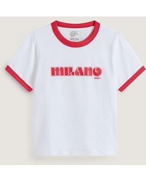 Vans Milano Ringer Tee, Vrouw, Grootte - Wit