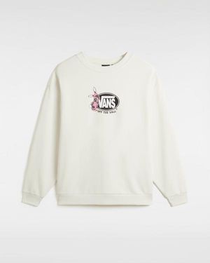 Vans Sudadera Con Cuello Redondo Follow, Mujer, Talla - Blanco