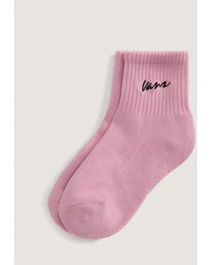 Vans Kids Classic Script Half Crew Socks (1 Pair) Size: Xxs (10-12.5​ - Pink