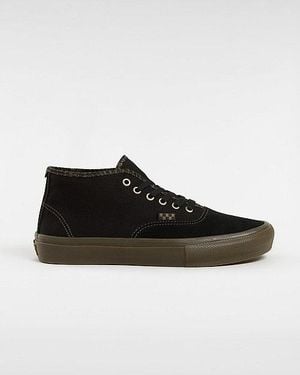 Vans Skate Authentic Mid Schuhe (/Gum) , Größe - Schwarz