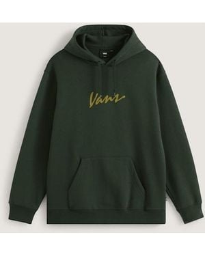 Vans Felpa Con Cappuccio Scripted Uomo, Taglia - Verde