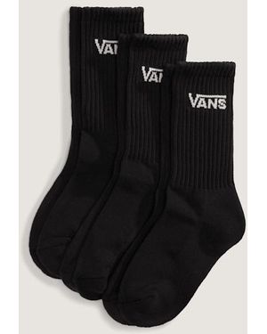 Vans Kids Classic Crew Socks (3 Pairs) Size: Xs ​13-2.5​ - Black