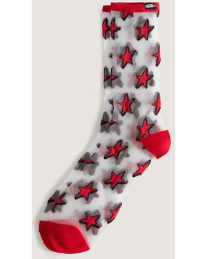 Vans Hazy Sheer Crew Socks (1 Pair) Size: L (8.5-12 - Pink