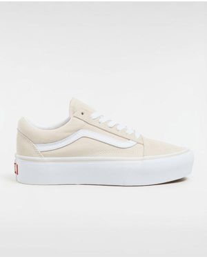 Vans Chaussures Old Skool Platform, Femme, Taille - Blanc